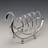 British Vintage Silver Plated Swan Toast Rack